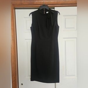 Calvin Klein 10 Elegant Black Sleeveless Dress With Large Bow